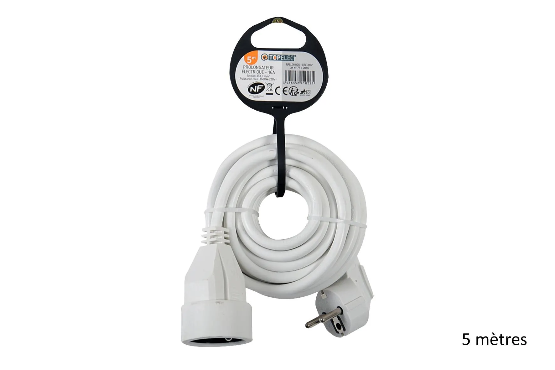 RALLONGE 16A AVEC TERRE 5M