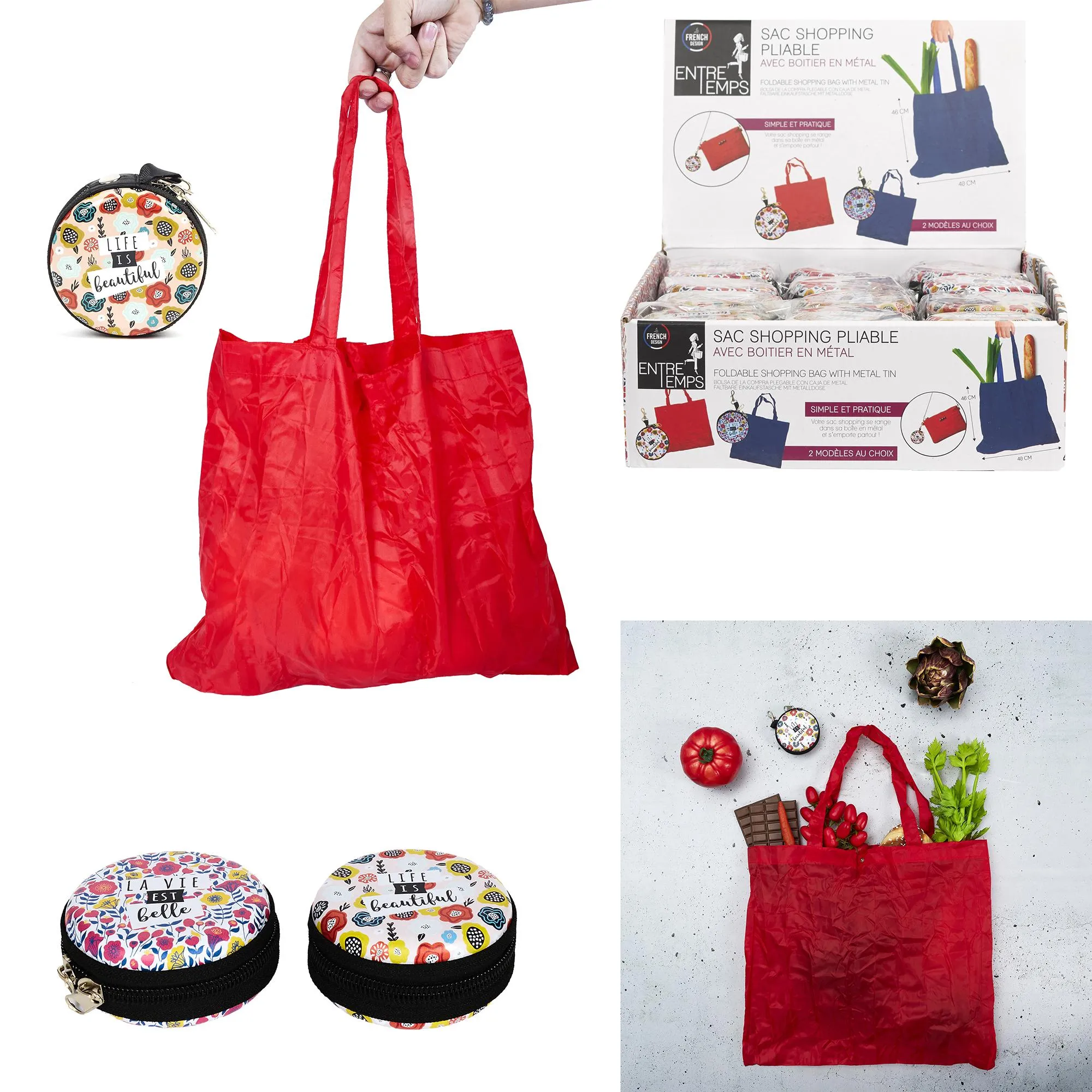 SAC PLIABLE AVEC BOITIER METAL LIBERTY